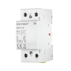 Contactor AC Sinotimer, 2 poli NO , 40A, tensiune bobină 220 V/230 V, montare pe șină DIN